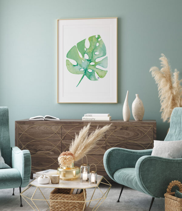 Illustration de feuille de monstera - Moon St Barth - Illustration