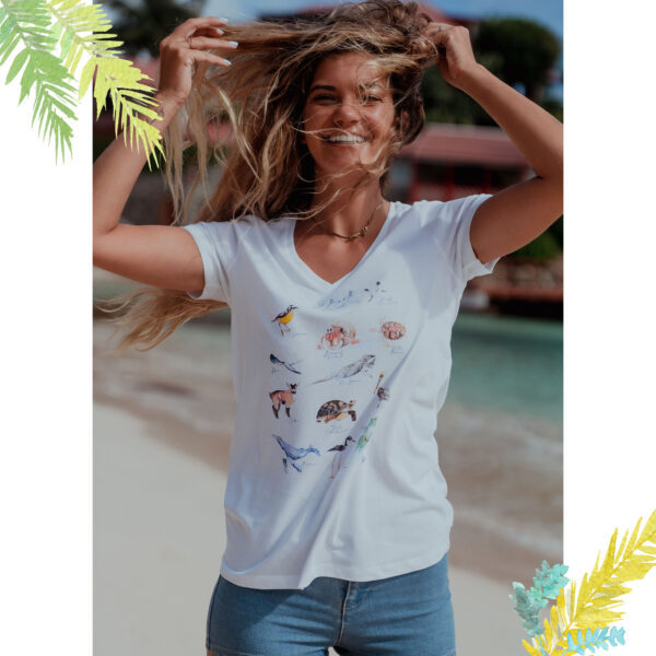 Tee-Shirt des Animaux de Saint-Barthélemy - Moon St Barth - Illustration