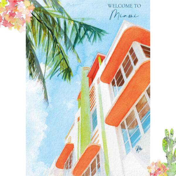 Illustration du monde : Miami - Moon St Barth - Illustration