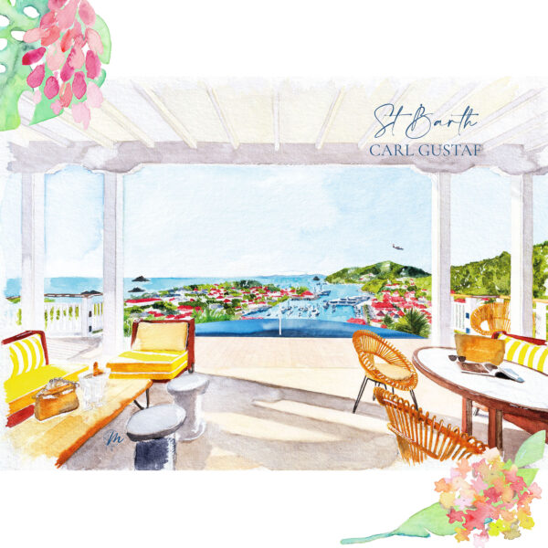 Illustration de Saint-Barthélemy : Hôtel Barrière Le Carl Gustaf - Moon St Barth - Illustration