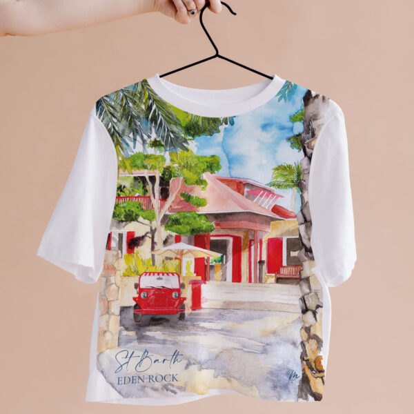 Aquarelle de l'Eden Rock à Saint-Barthélemy - MOON ST BARTH - Illustration