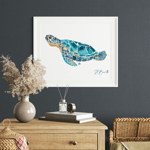 Illustration de tortue marine - Moon St Barth - Illustration