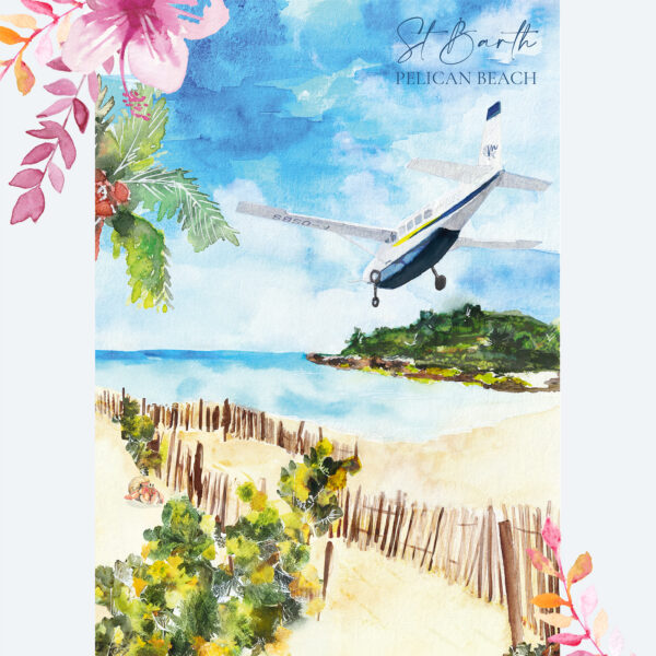 Illustration de Saint-Barthélemy : Plage de Pélican - Moon St Barth - Illustration