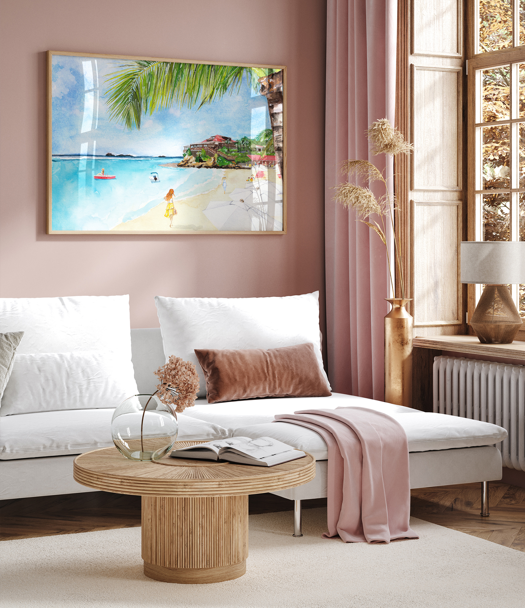 Aquarelle de l'Eden Rock à Saint-Barthélemy - MOON ST BARTH - Illustration Aquarelle de l'Eden Rock à Saint-Barthélemy - MOON ST BARTH - Illustration