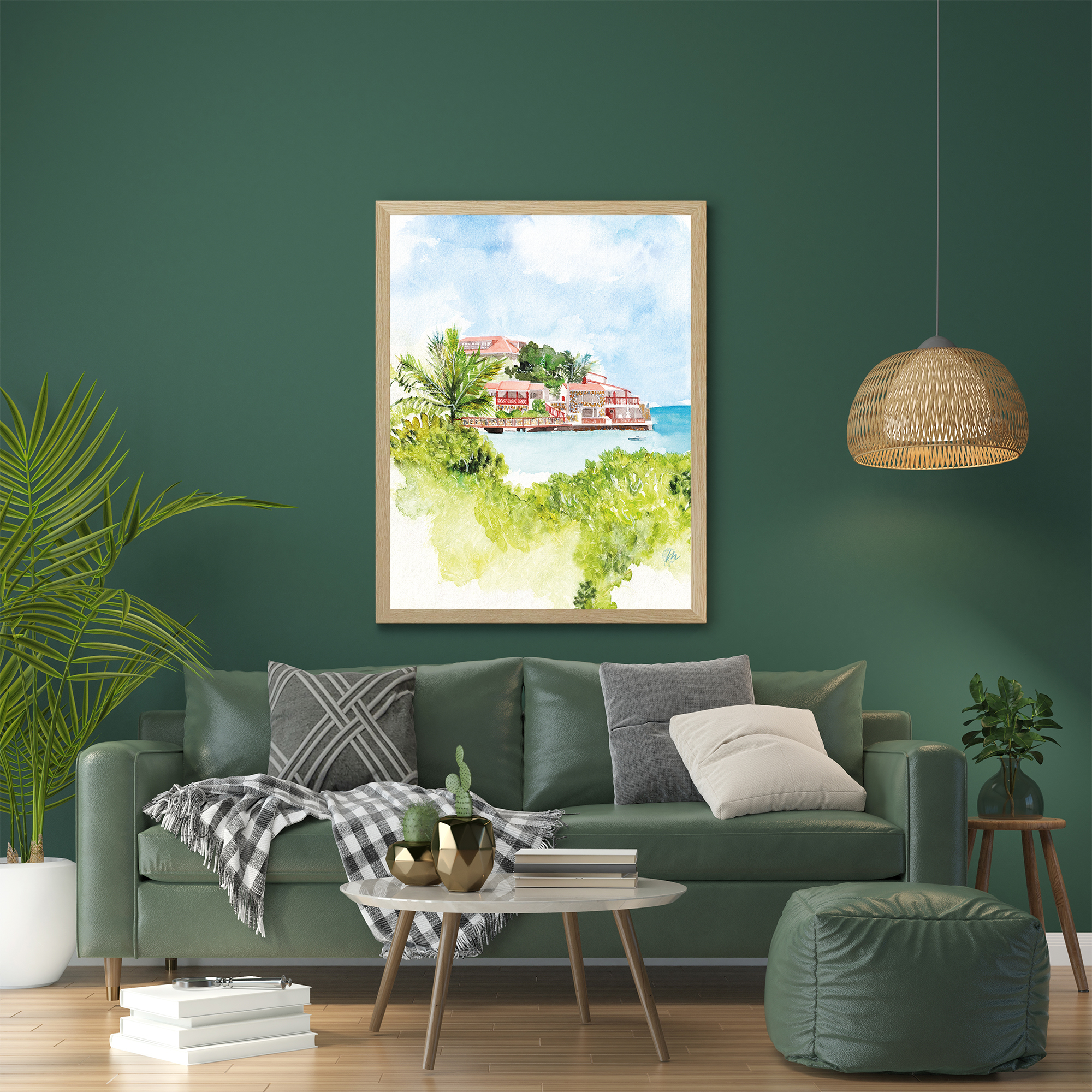 Aquarelle de l'Eden Rock à Saint-Barthélemy - MOON ST BARTH - Illustration Aquarelle de l'Eden Rock à Saint-Barthélemy - MOON ST BARTH - Illustration