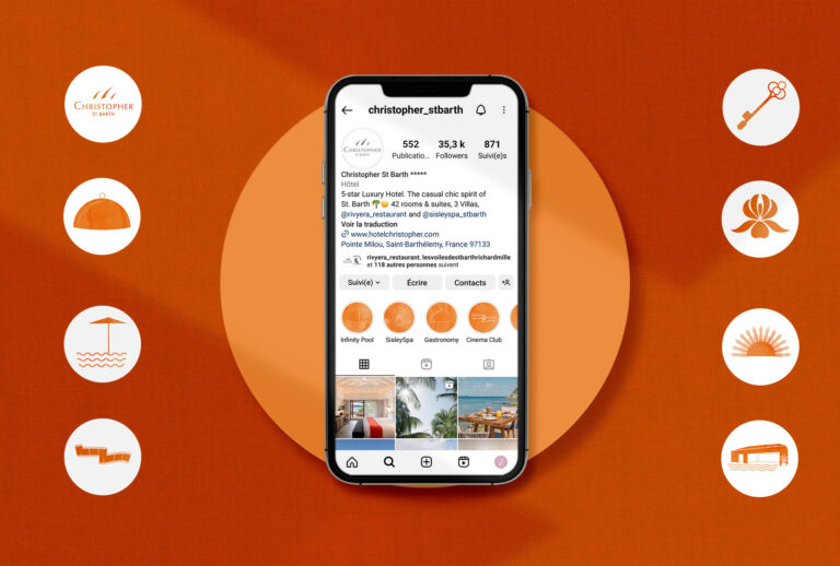 Communication - Highlight Instagram pour le Christopher St Barth - Moon St Barth