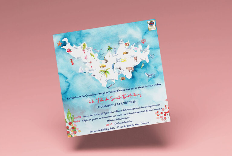 Communication - Invitation du 24 aout pour la Collectivité de Saint-Barthélemy - Moon St Barth