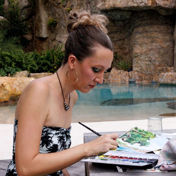 Moon St Barth - Artiste peintre française, aquarelliste sur Saint-Barthélemy