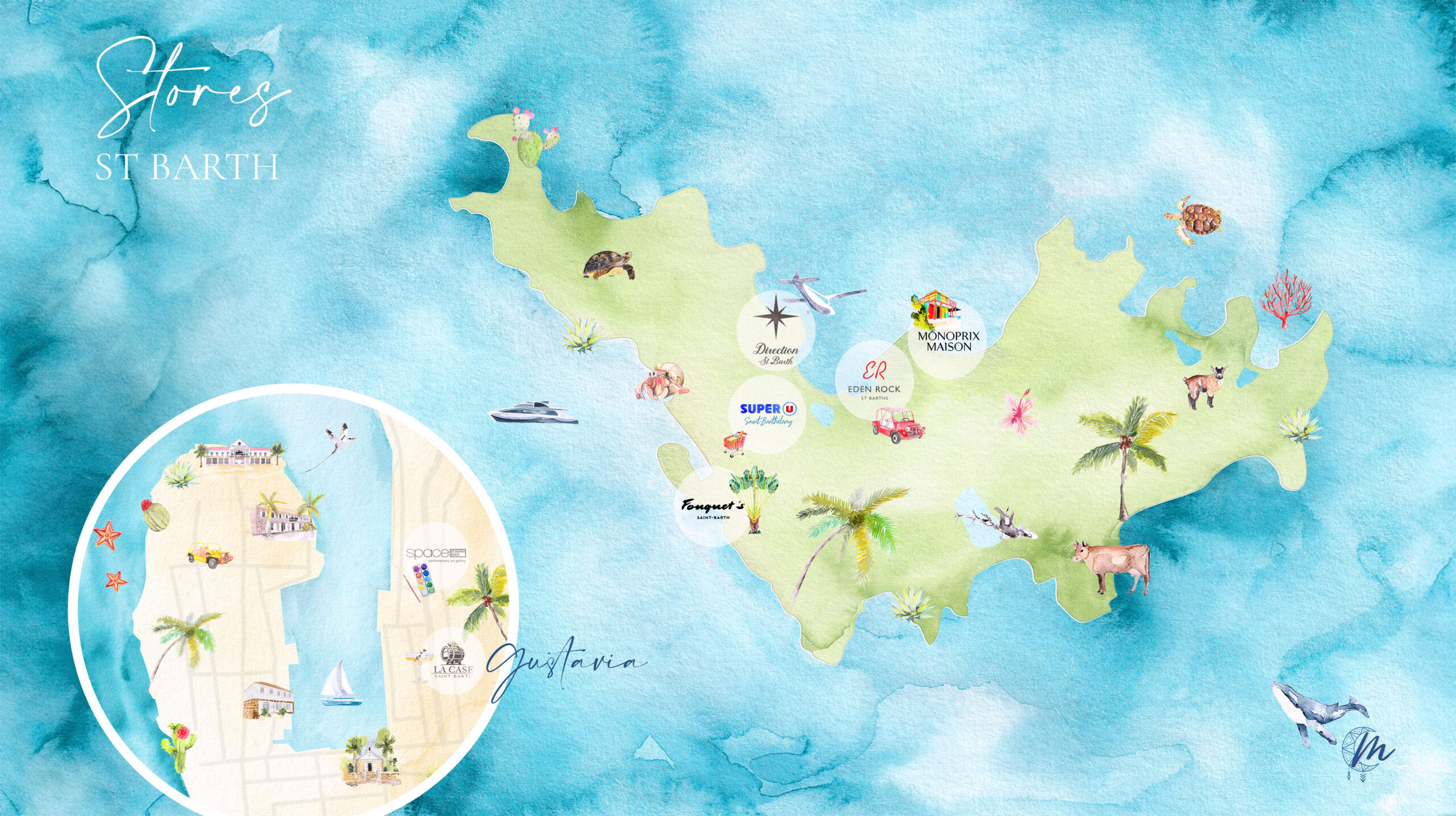 Where to buy in St Barth -Collaboration - Moon St Barth - Illustration