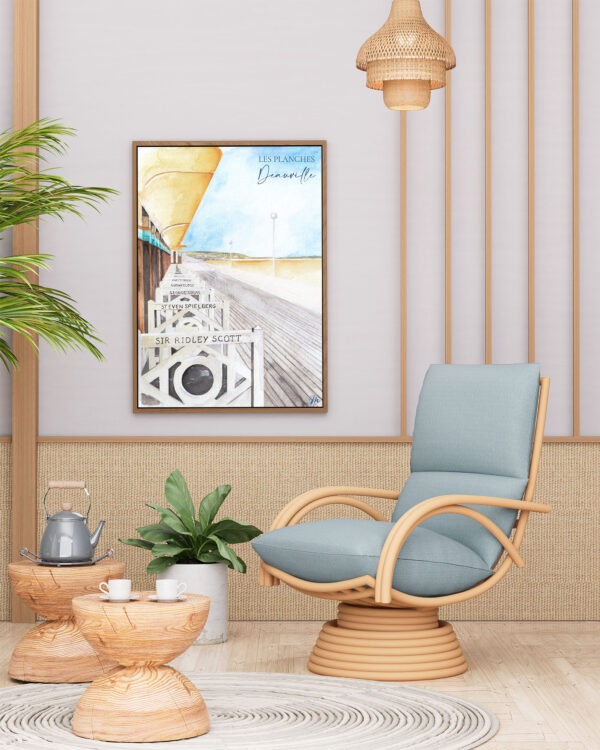 Illustration des planches de Deauville : Aquarelle de la Normandie - Moon St Barth