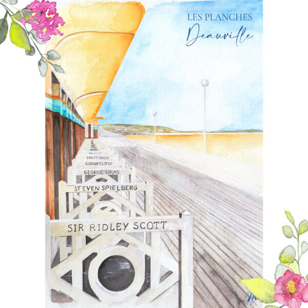 Illustration des planches de Deauville : Aquarelle de la Normandie - Moon St Barth