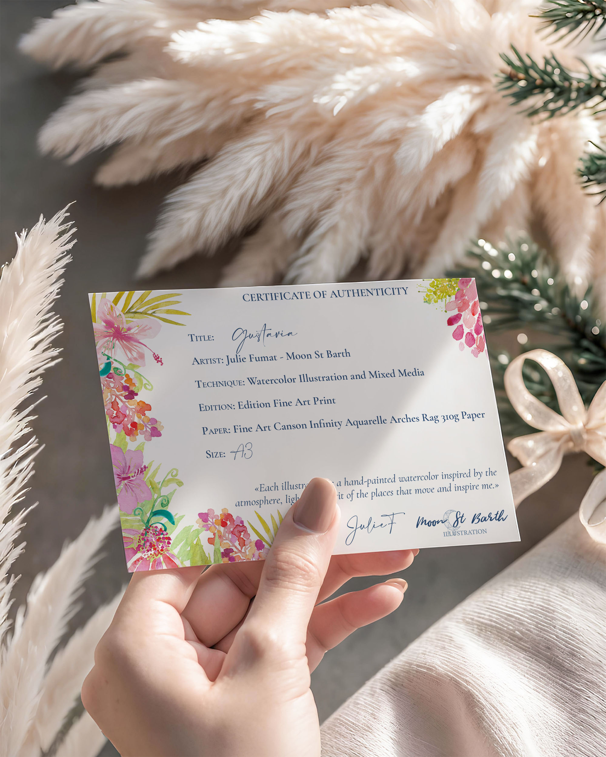 Certificate of Authenticity - Moon St Barth Certificate of Authenticity - Moon St Barth