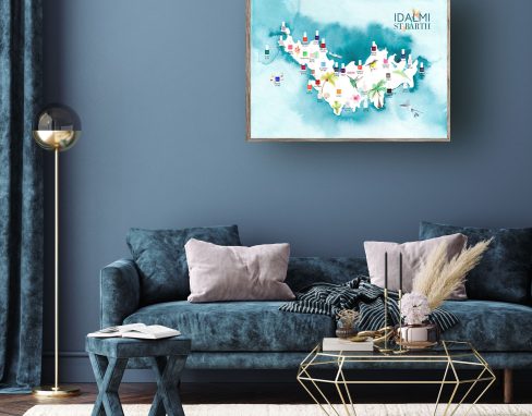 Customized Illustrations - Moon St Barth - Illustration