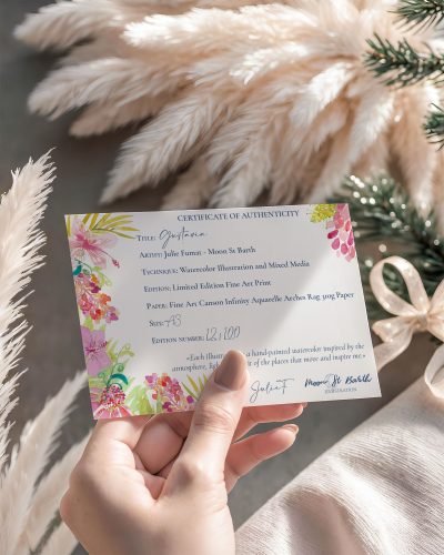 Certificate of Authenticity: Limited Edition - Moon St Barth