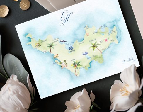 Customized Illustrations - Moon St Barth